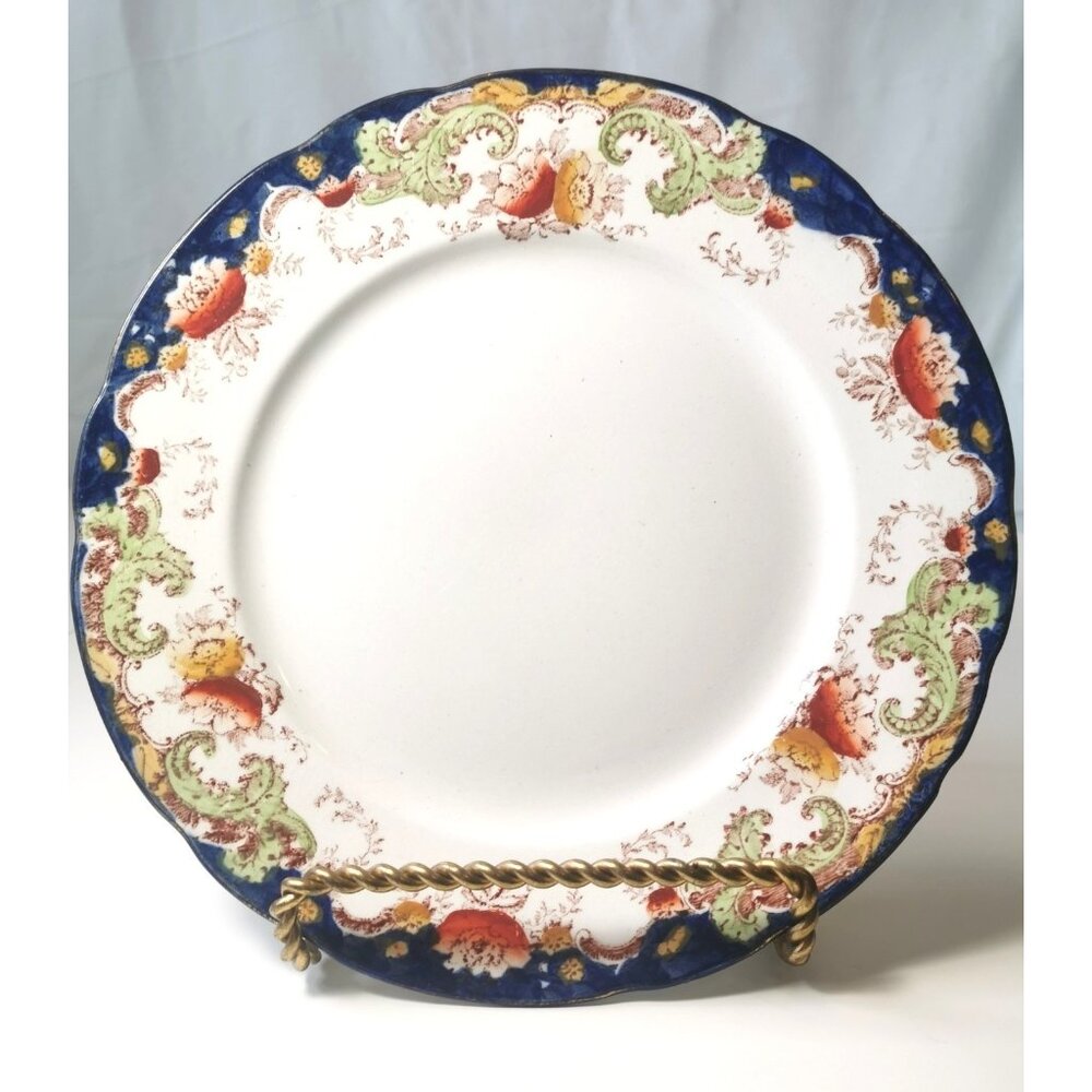 Dinner Plate Bishop & Stonier Imperial Repton England Inc Vintage Twisted Holder